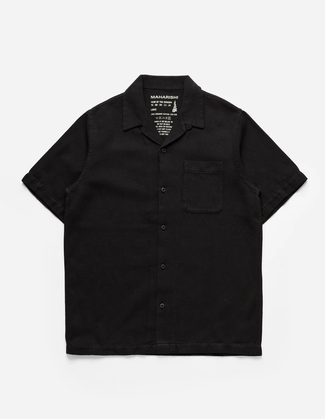 5005 Hemp Camp Collar Shirt Black