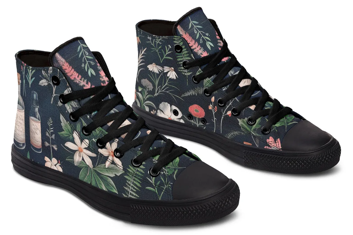 Apothecary Haven High Tops - Classic Premium Canvas Shoes with Comfortable and Durable Soles