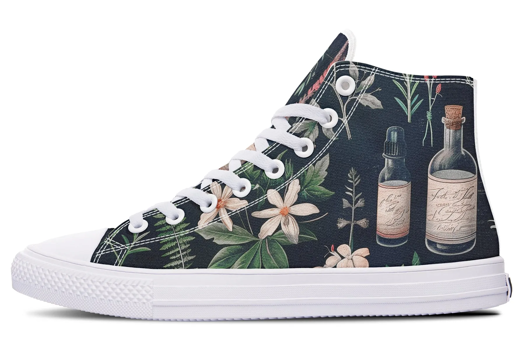 Apothecary Haven High Tops - Classic Premium Canvas Shoes with Comfortable and Durable Soles