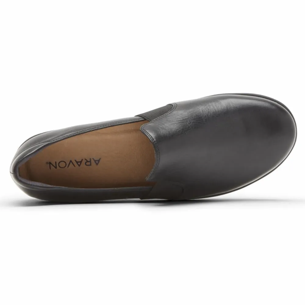 Aravon JOSIE SLIPON BLACK/LEATHER