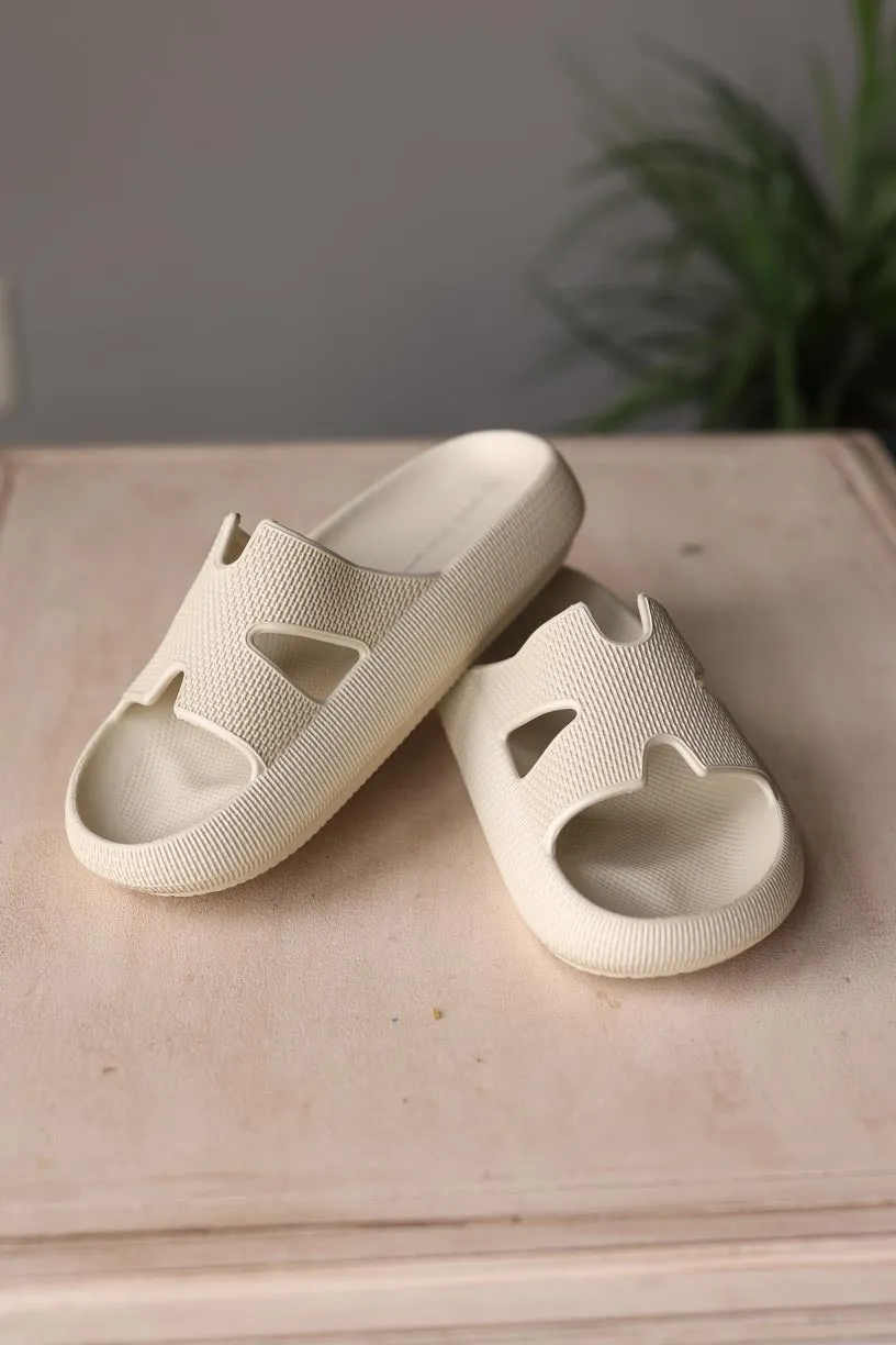 Beige H-Slide Waterproof Beach Sandals