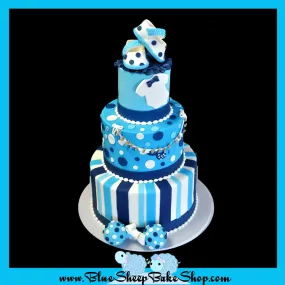 Blue Baby Shower Cake