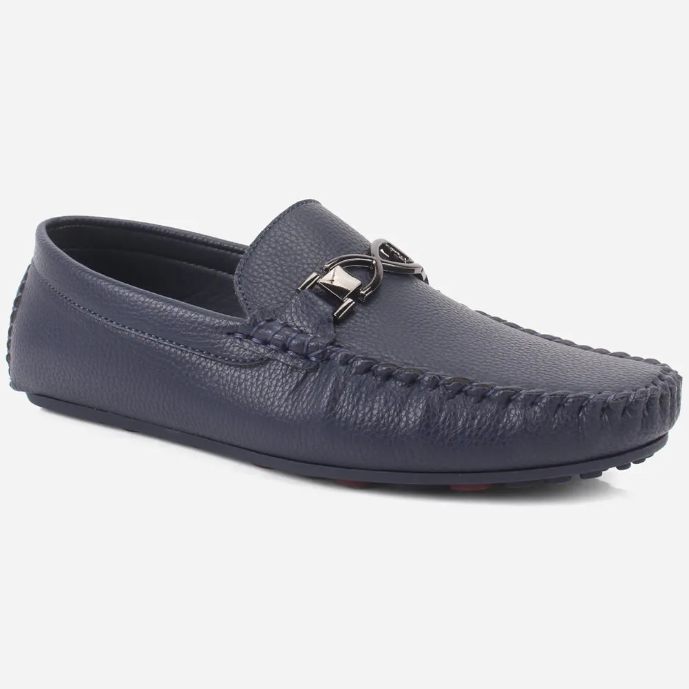 Boys "SANEY" Textured Backless Slip-ons Moccasins