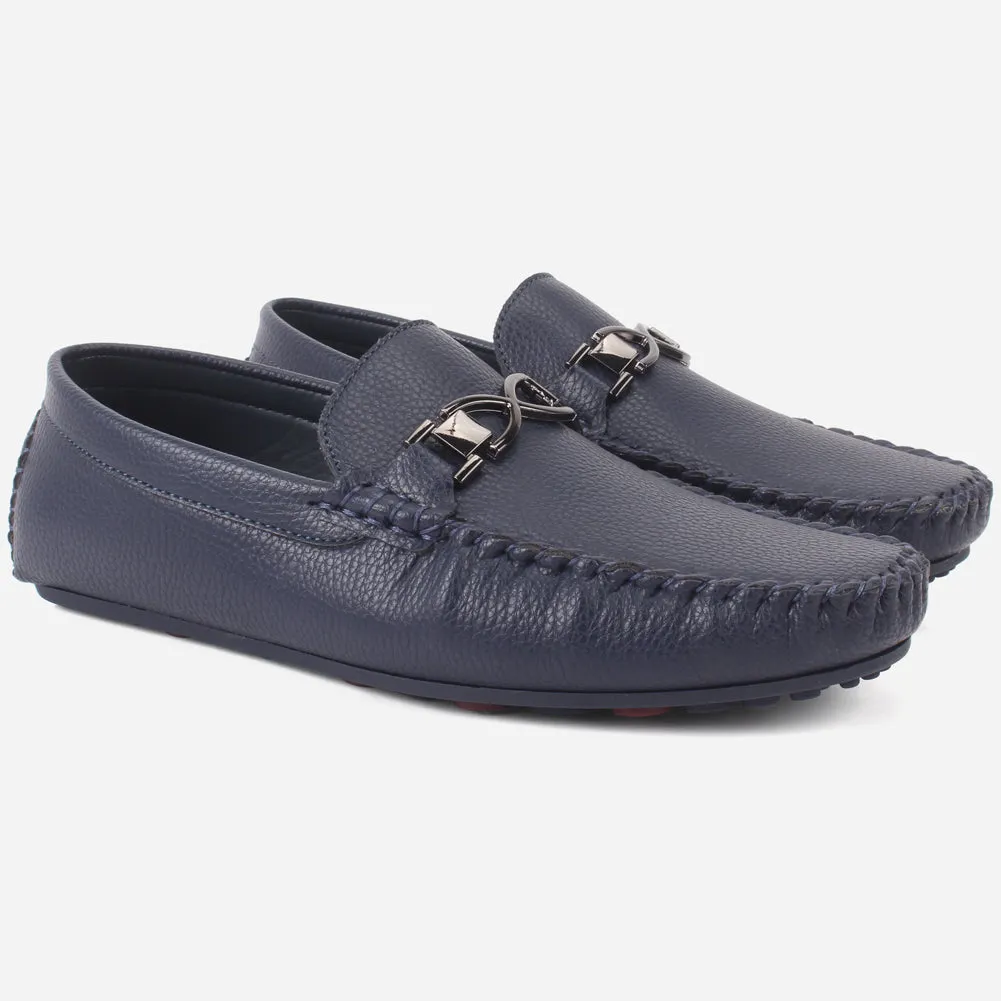 Boys "SANEY" Textured Backless Slip-ons Moccasins