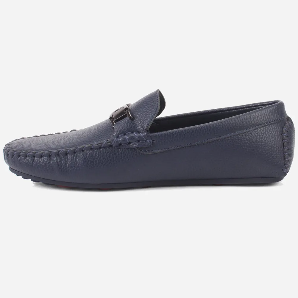 Boys "SANEY" Textured Backless Slip-ons Moccasins