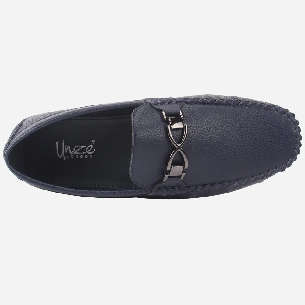 Boys "SANEY" Textured Backless Slip-ons Moccasins