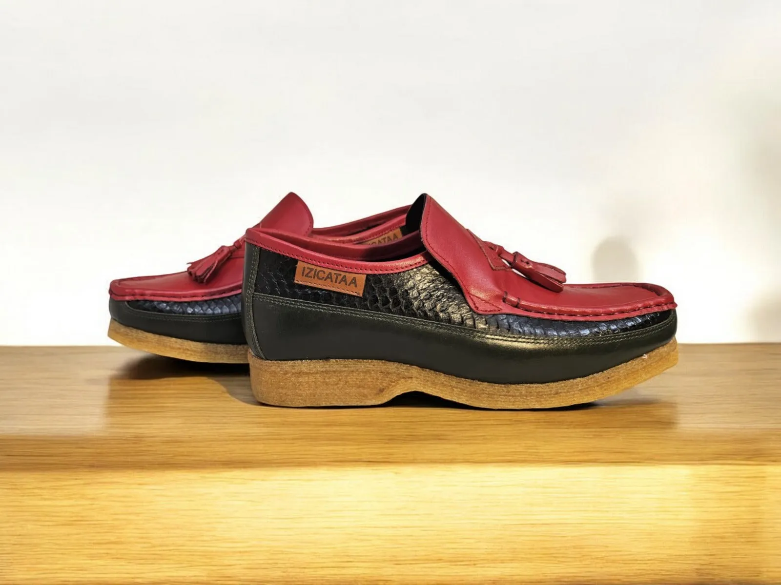 BWB British Collection Leather/snake Slip On - Custom Made