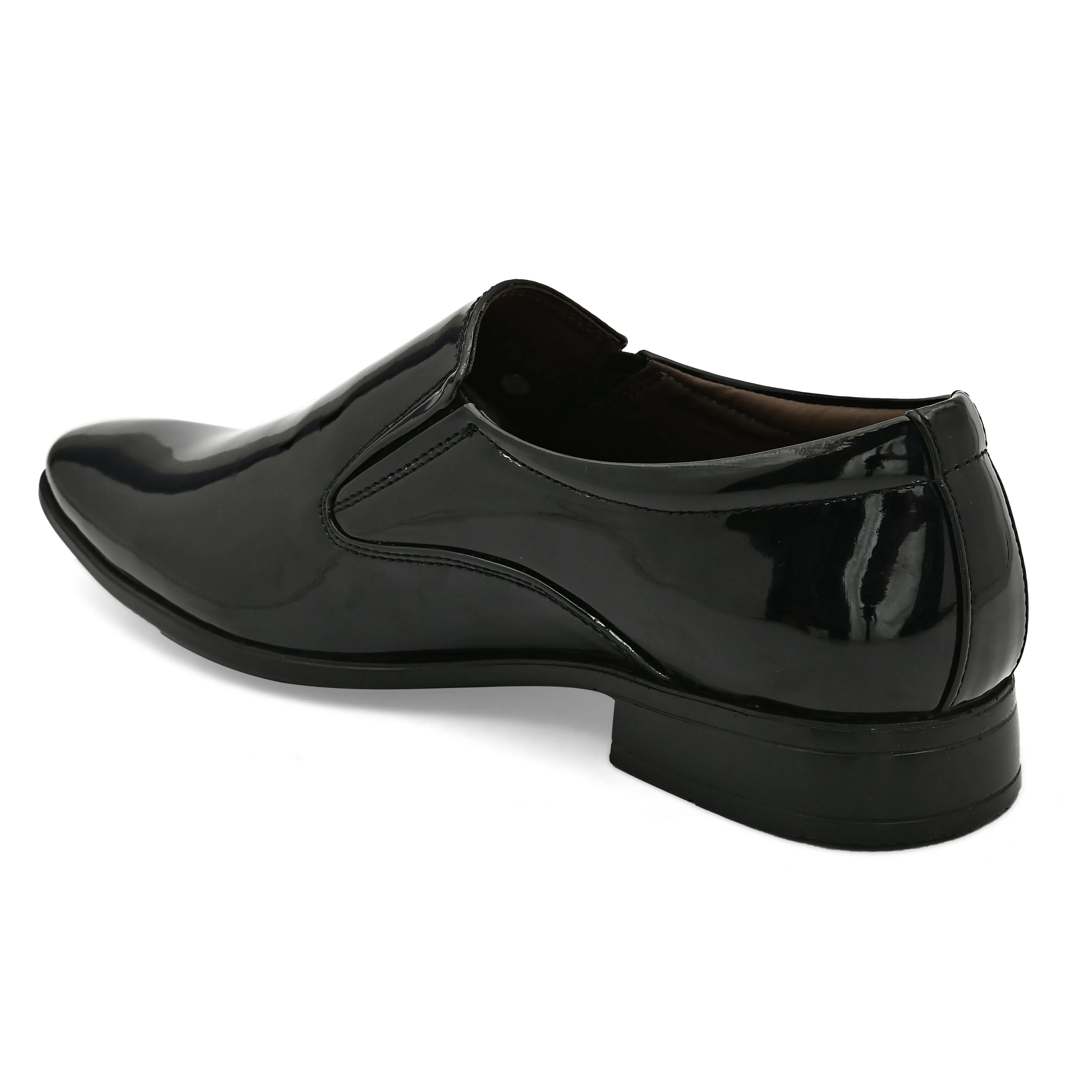 Carousel Black Patent Slip-ons