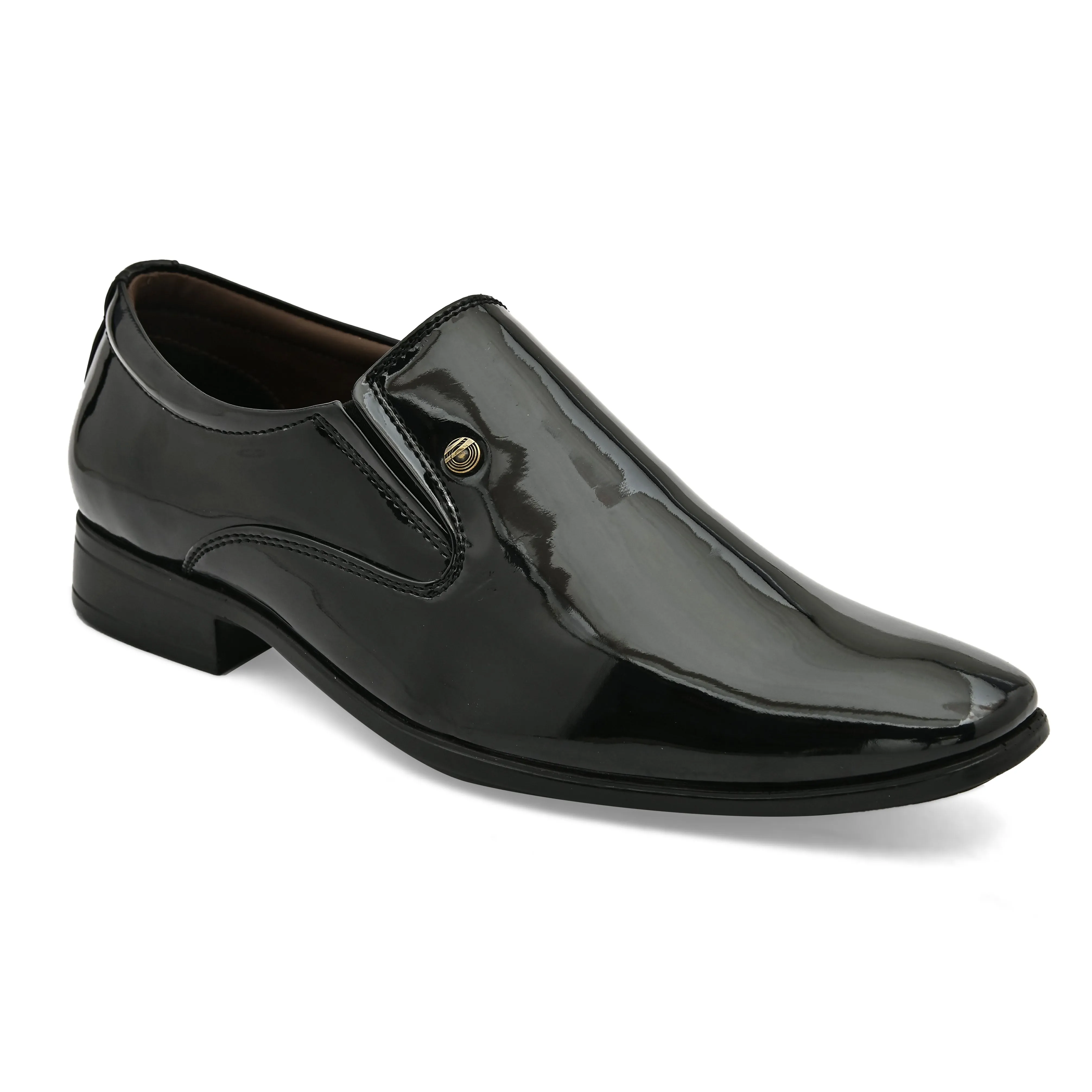 Carousel Black Patent Slip-ons