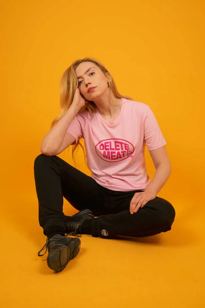 Delete Meat - Candy Pink T-Shirt