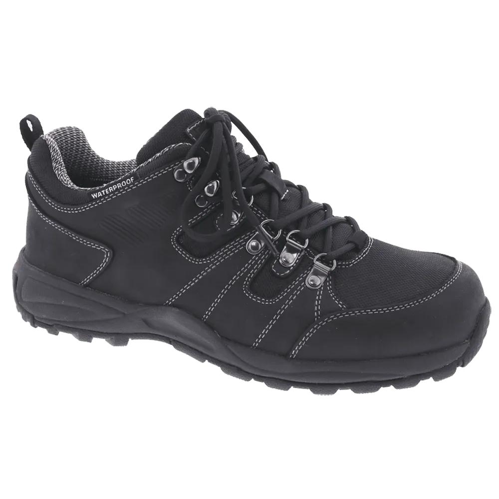 Drew Men's Canyon Hiking Shoes Black Leather