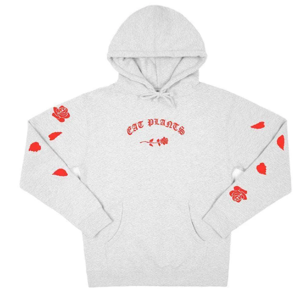 Eat Plants Scattered Roses - Hoodie - Heather Grey