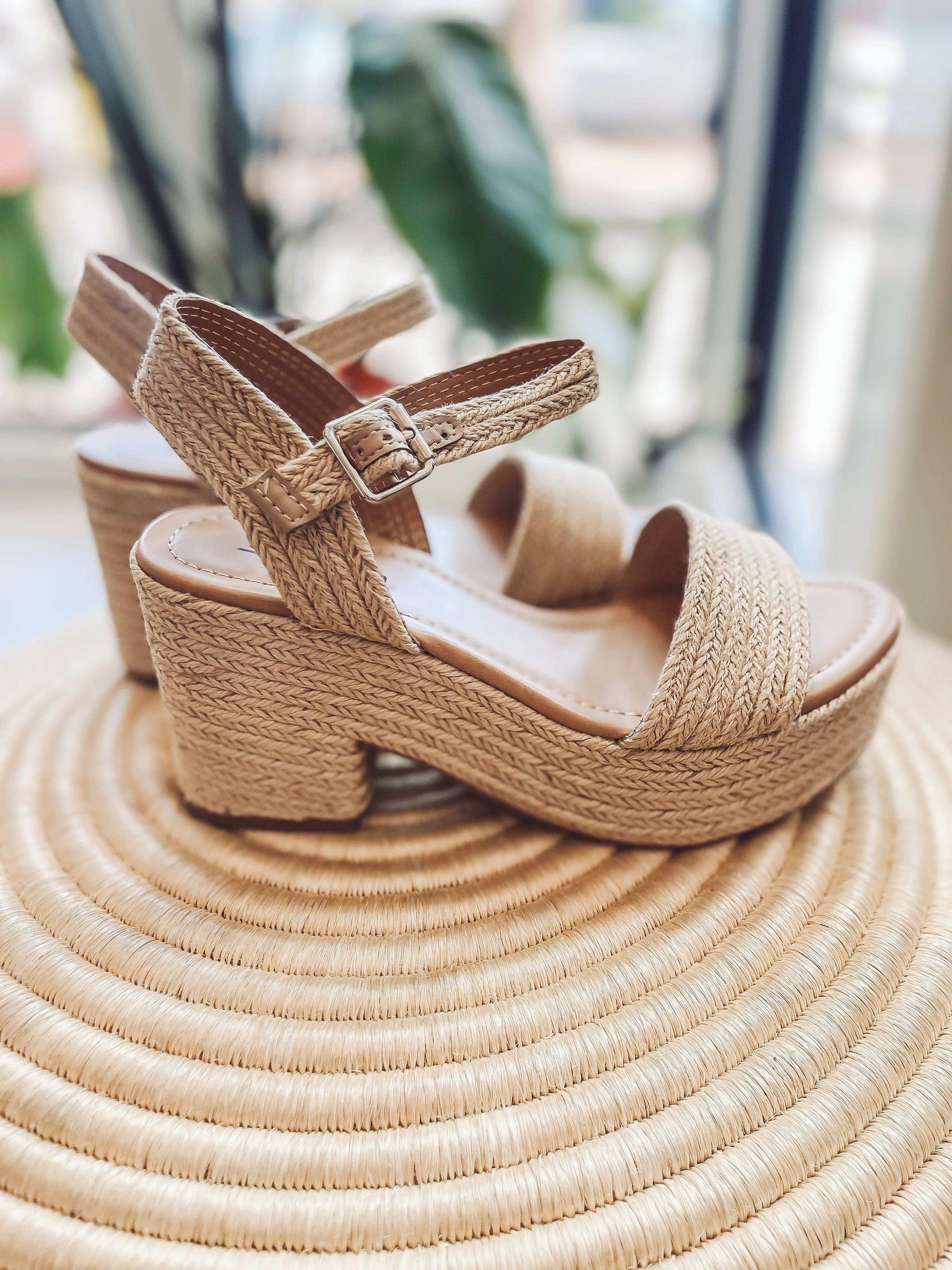 Jute wedge sandals