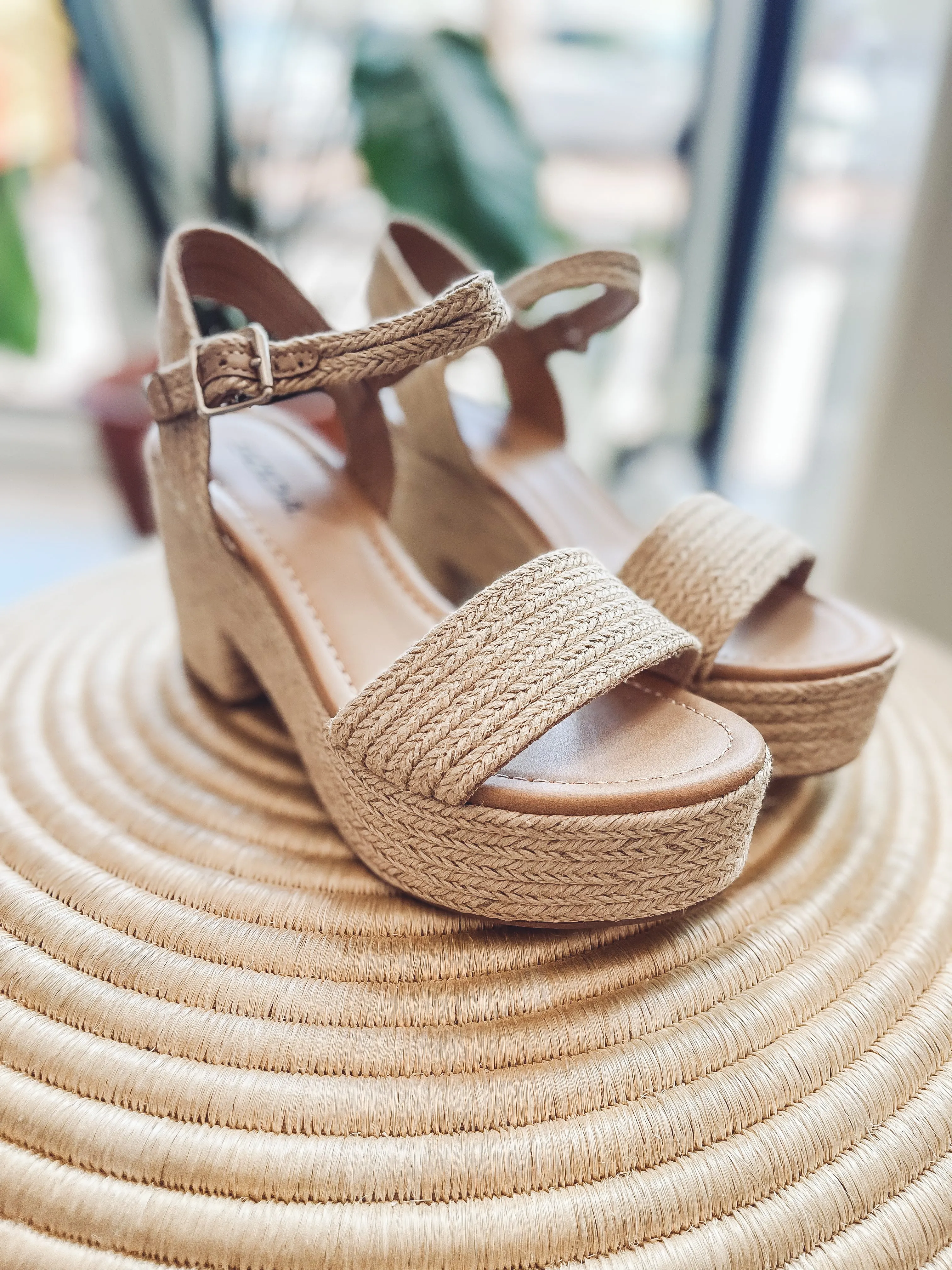 Jute wedge sandals