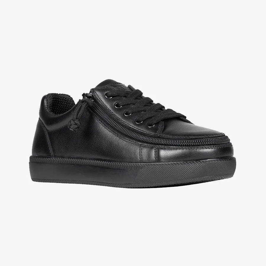 Kid's D|R Leather Low Wide (Black)