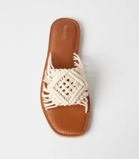 Mahogany Woven Slides