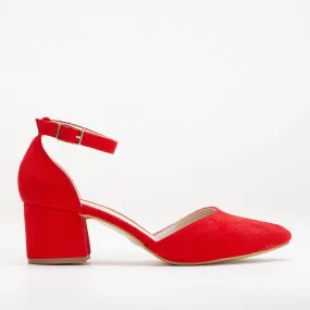 Marcelle - Red Suede Bridal Shoes