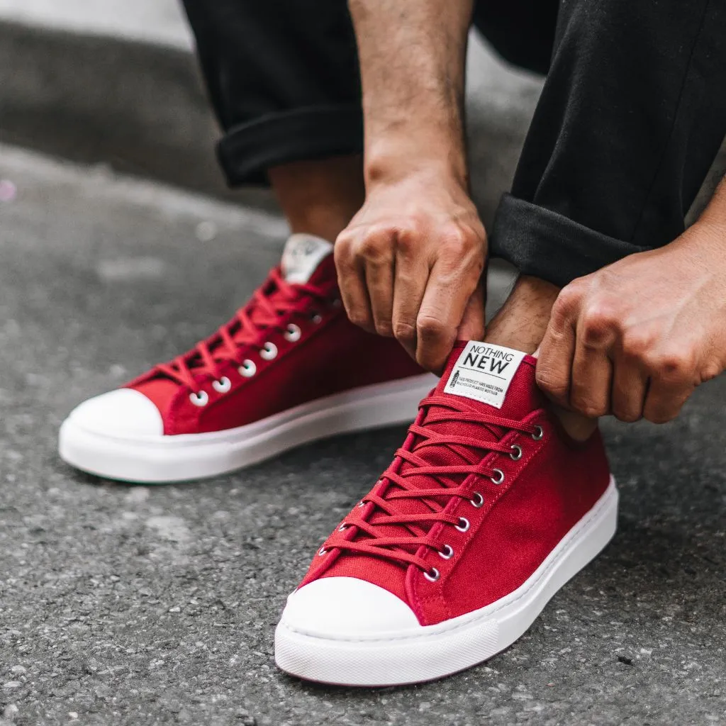 Men's Classic Low Top | Red x White