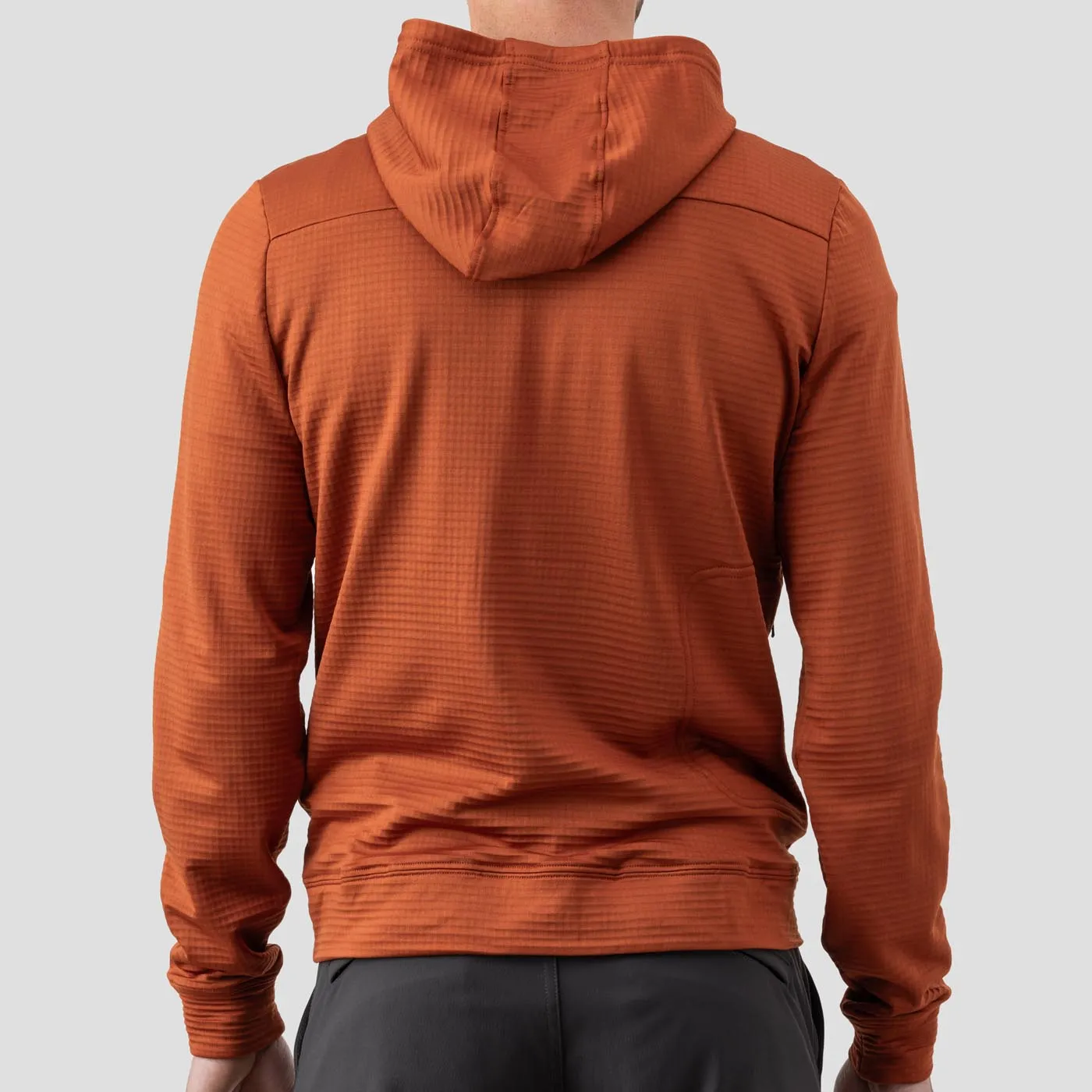 Men's Grid Thermal Hooded Pullover - Mars