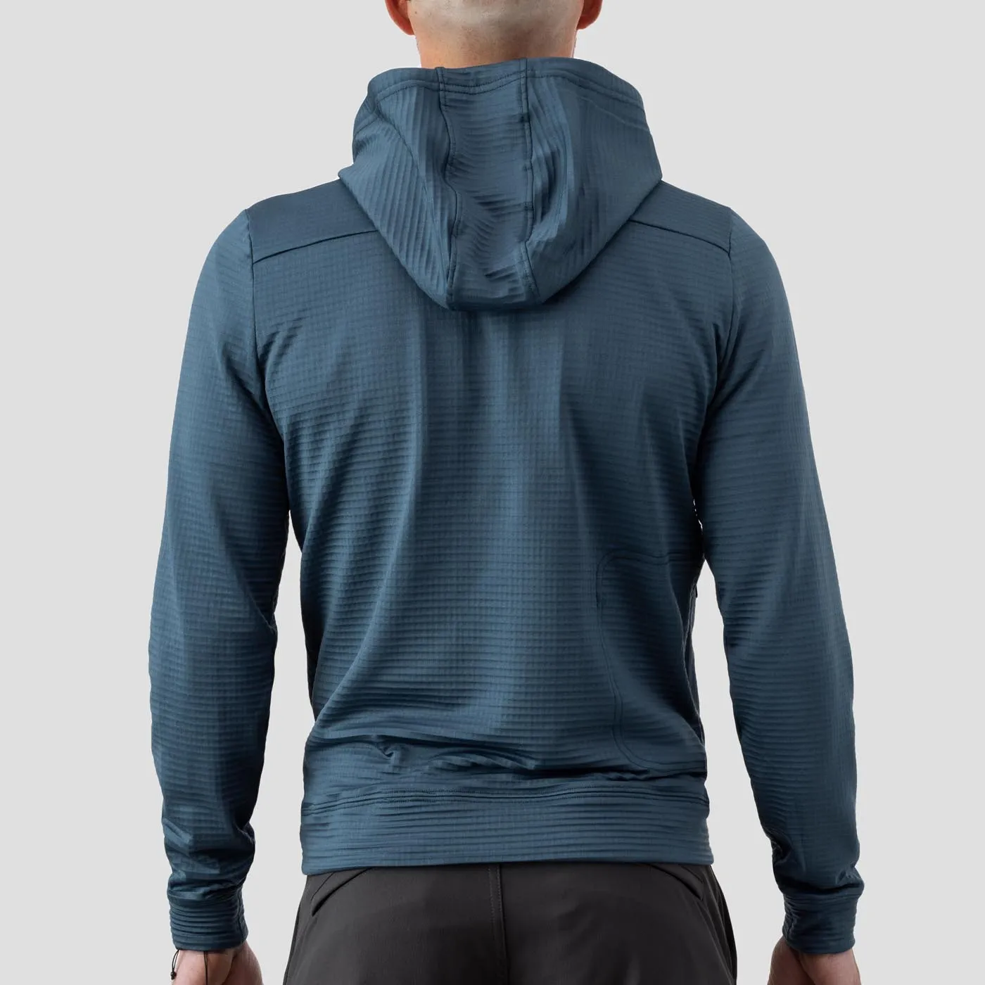 Men's Grid Thermal Hooded Pullover - Zephyr