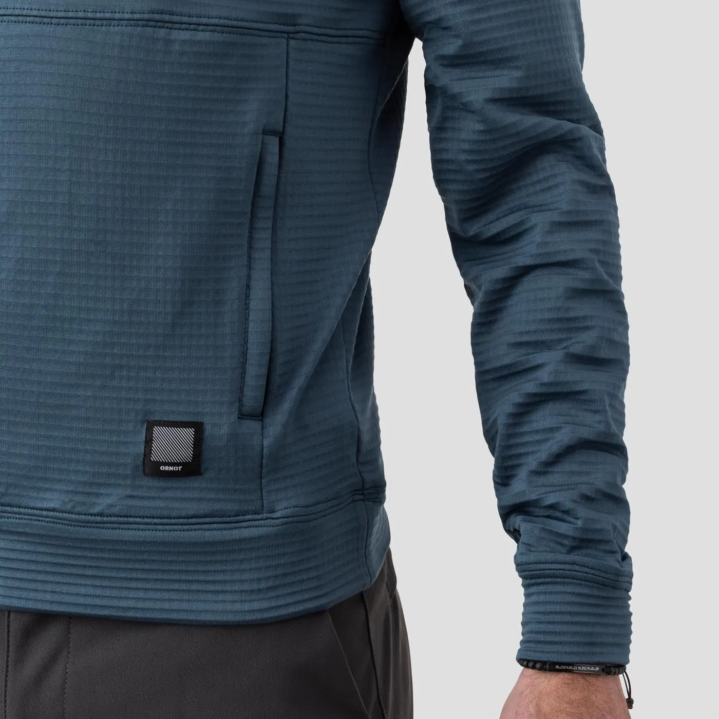 Men's Grid Thermal Hooded Pullover - Zephyr