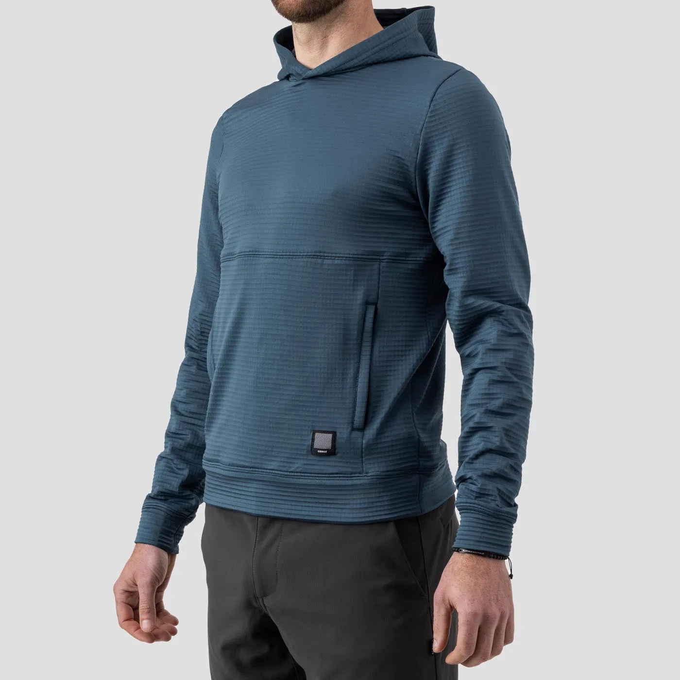 Men's Grid Thermal Hooded Pullover - Zephyr