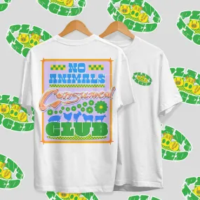 No Animals Consumed Club Tee - White