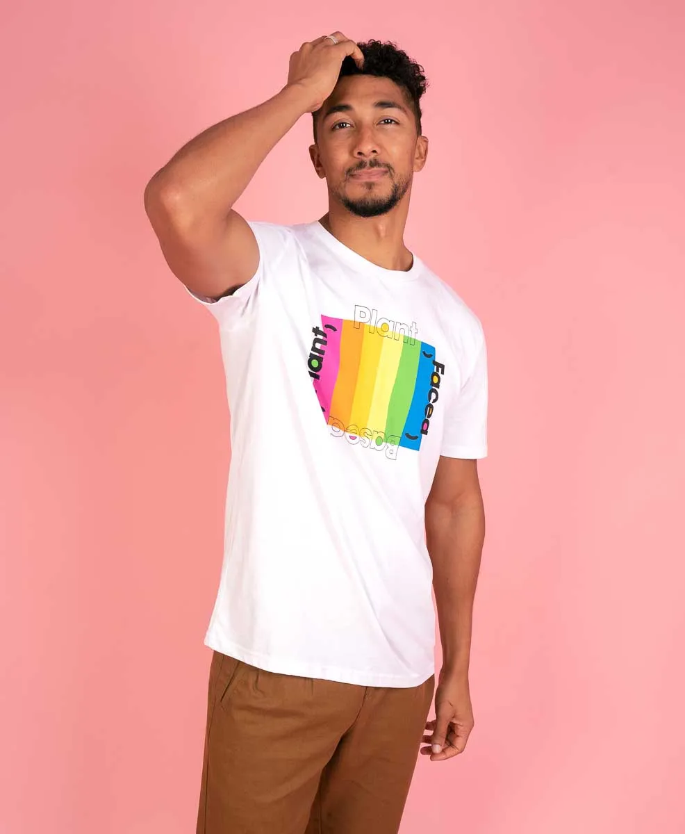 Plant Based Rainbow Tee - White