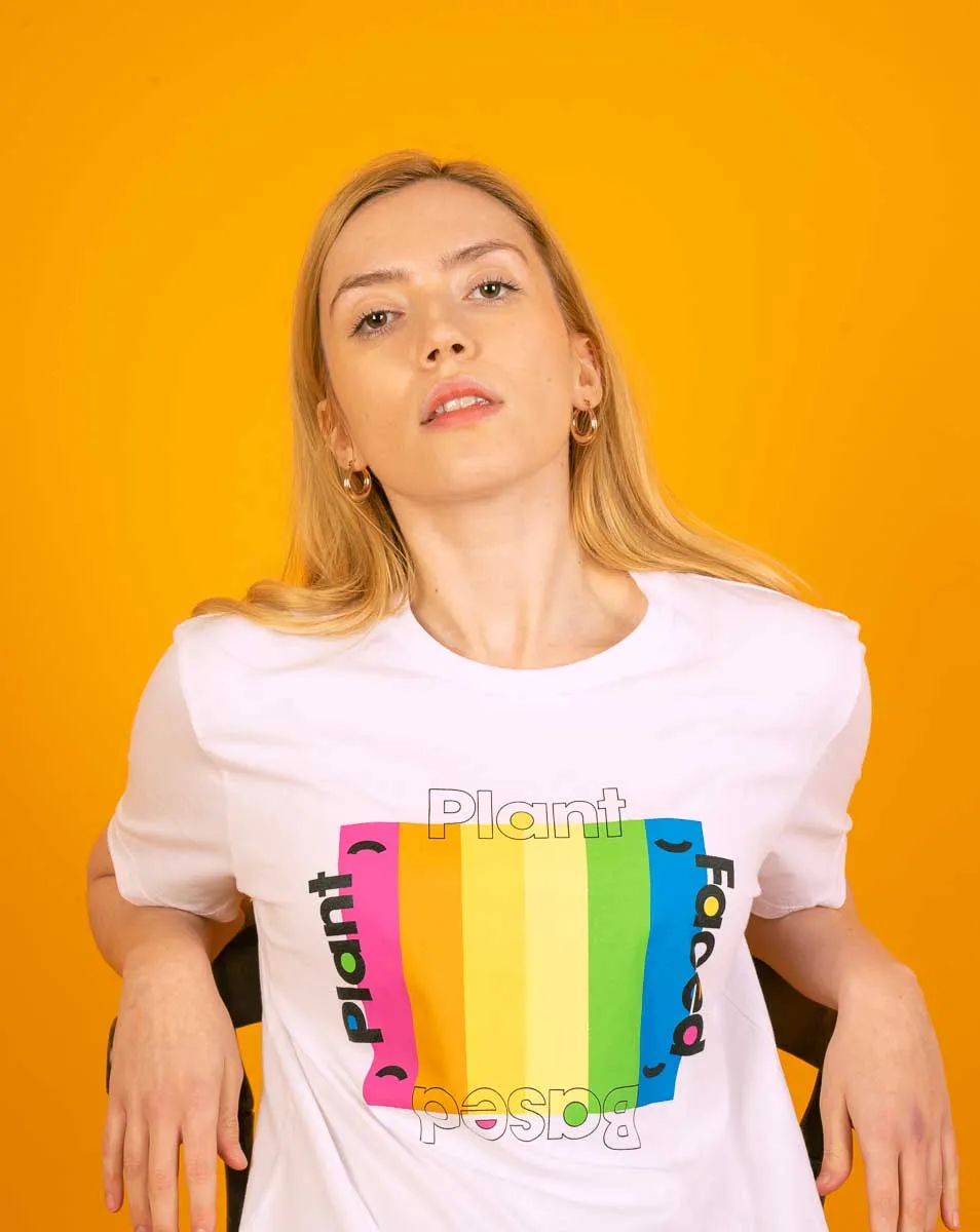 Plant Based Rainbow Tee - White