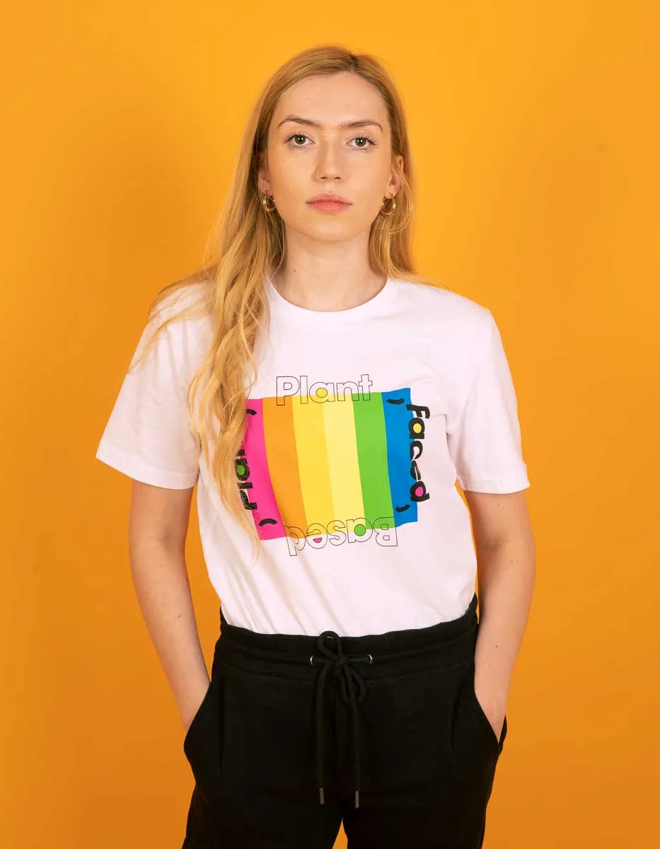 Plant Based Rainbow Tee - White