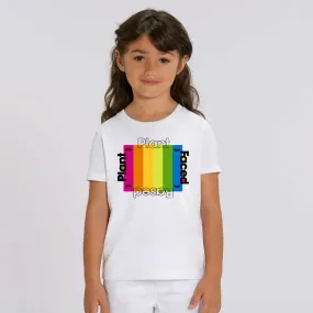 Plant Based Rainbow - White - Kids Tee