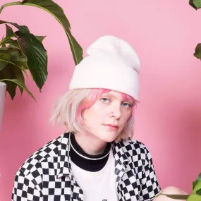 Plant Faced Beanie - Candy Pink