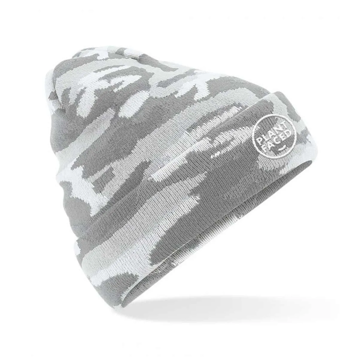 Plant Faced Beanie - Light Camo