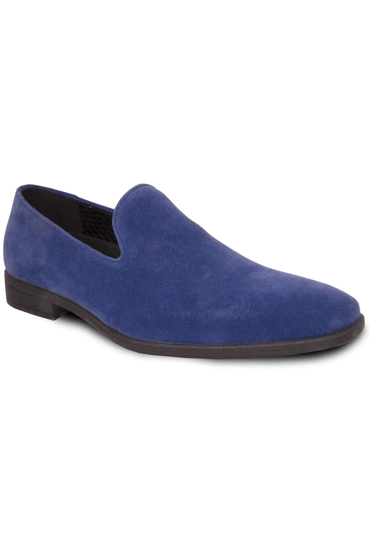 "Chelsea" Blue Suede Tuxedo Shoes