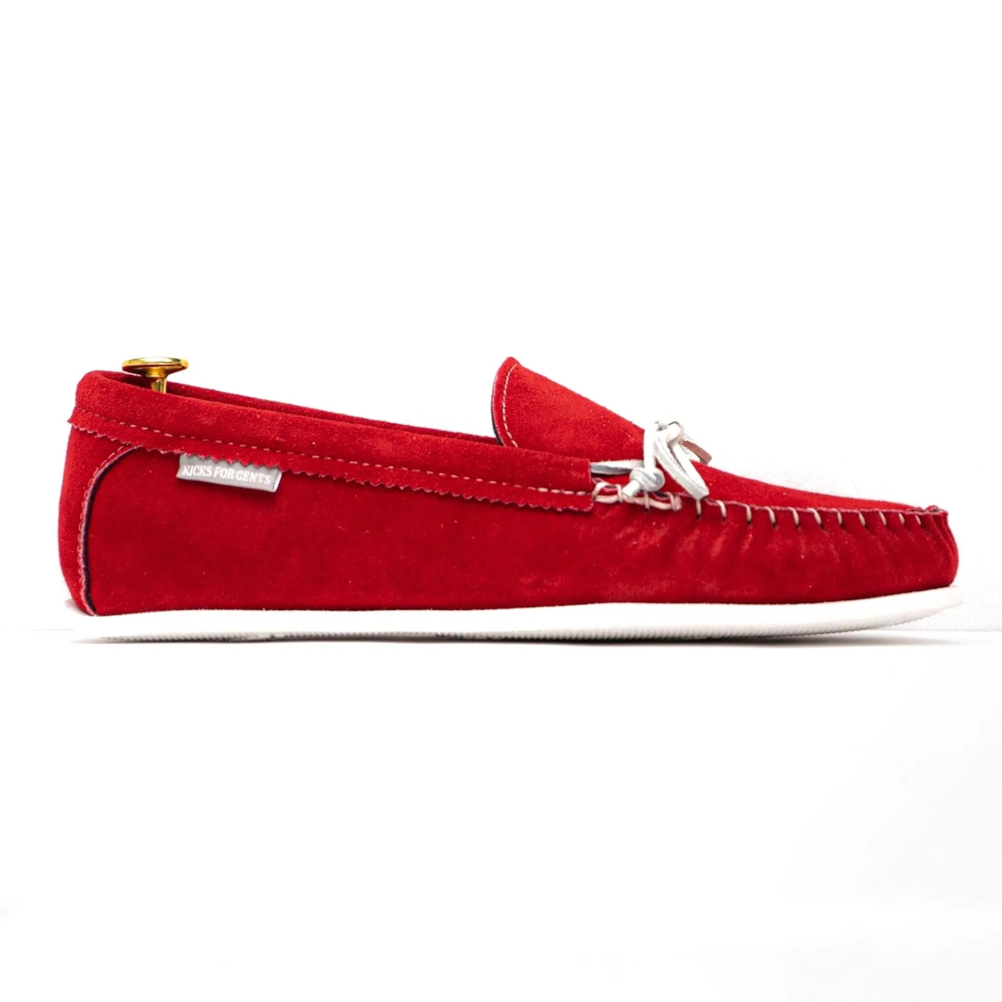 Spring Grove USA Moccasins - Red Suede