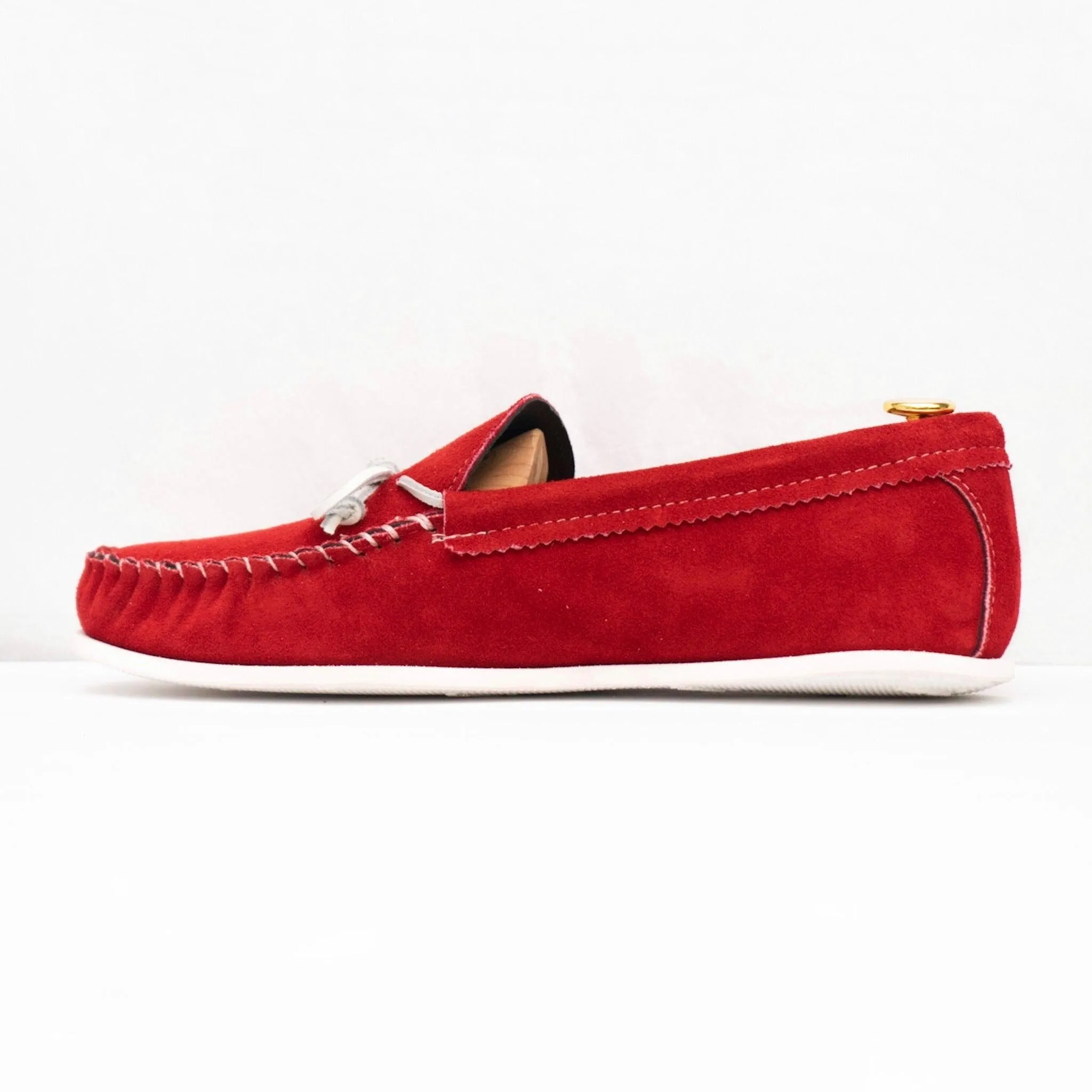 Spring Grove USA Moccasins - Red Suede