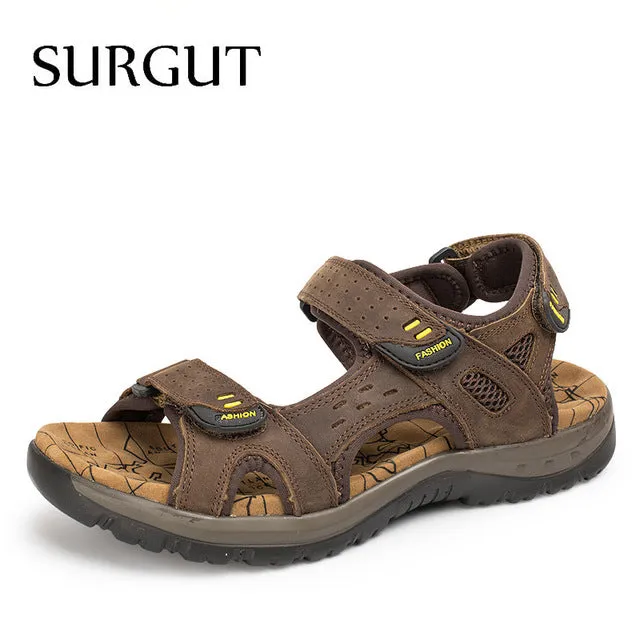 Summer Leisure Beach Men Shoes High Quality Leather Sandals The Big Yards Men's Sandals Size 38-45