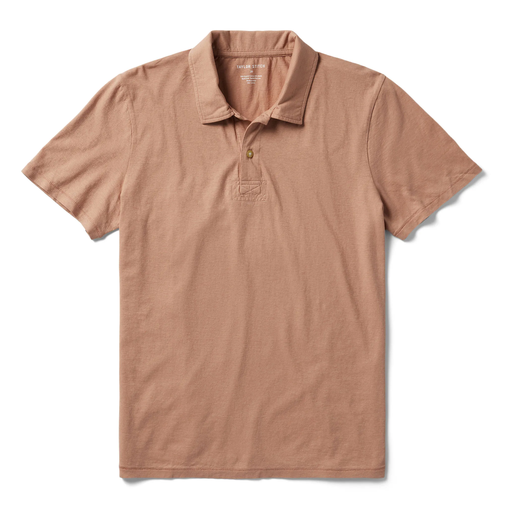 The Cotton Hemp Polo in Dried Acorn