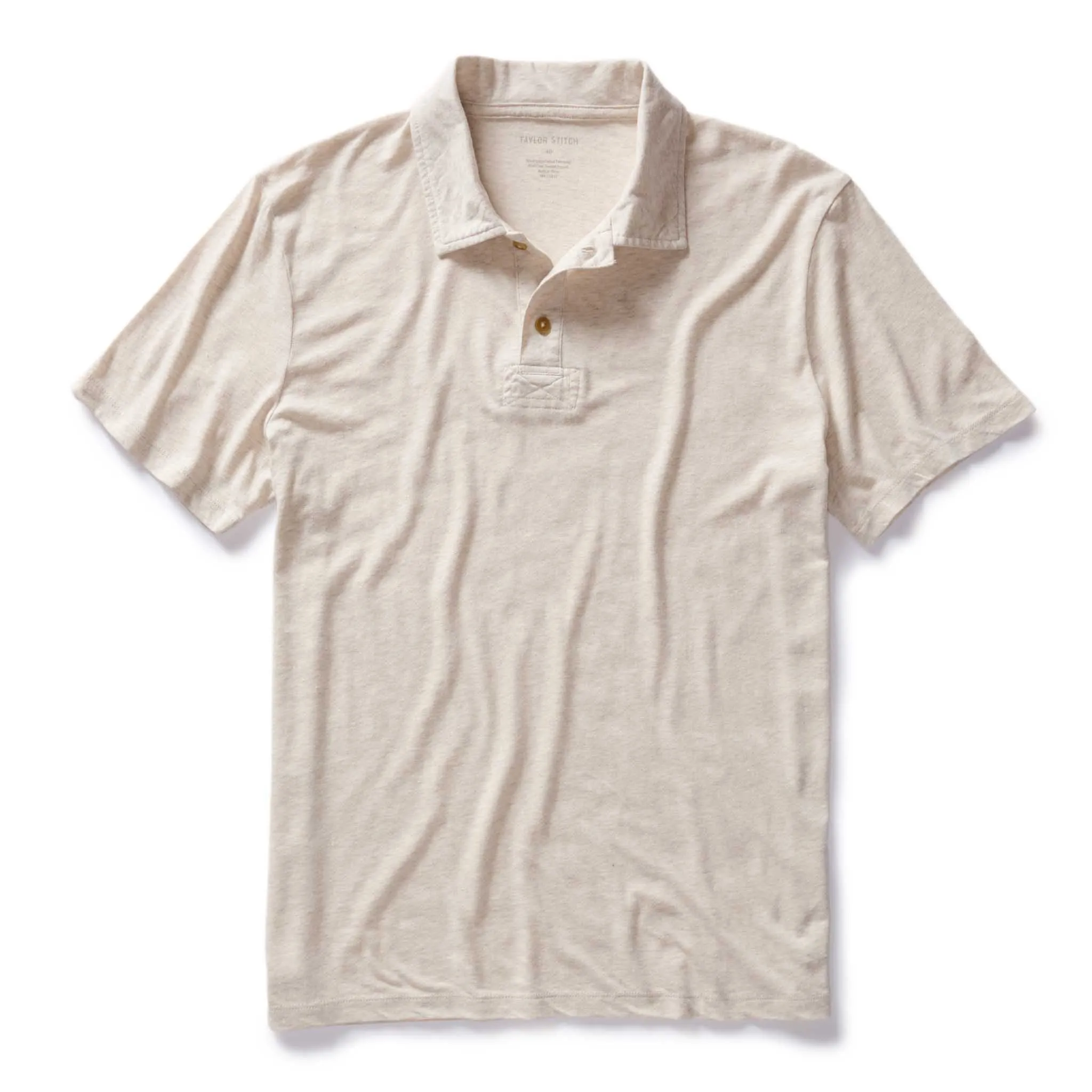 The Cotton Hemp Polo in Heather Oat