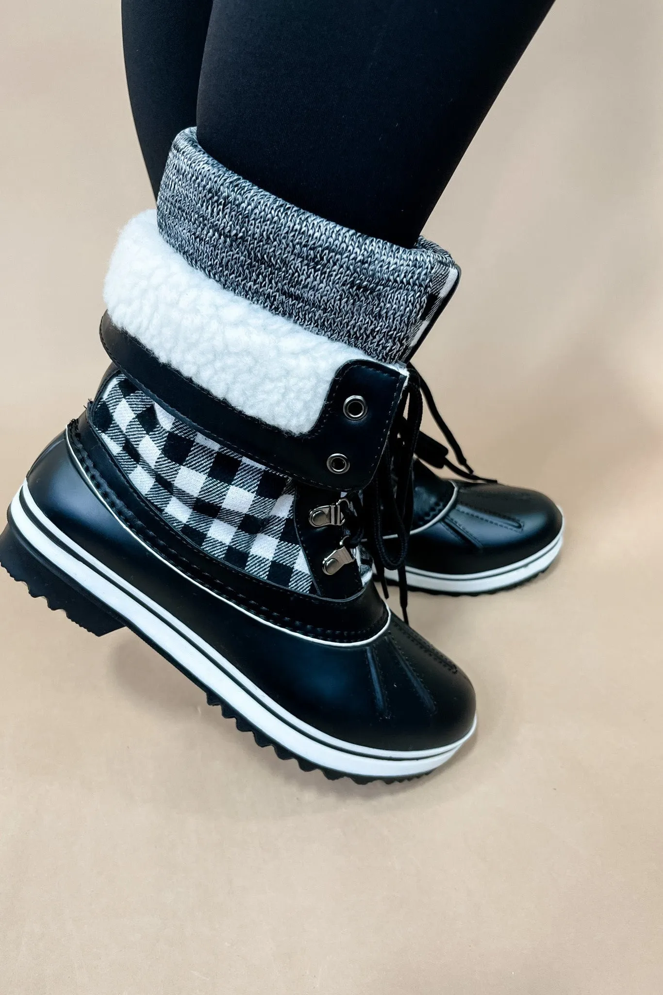 Toasty Toes- {Black & B&W Buffalo Plaid} Snow Boots