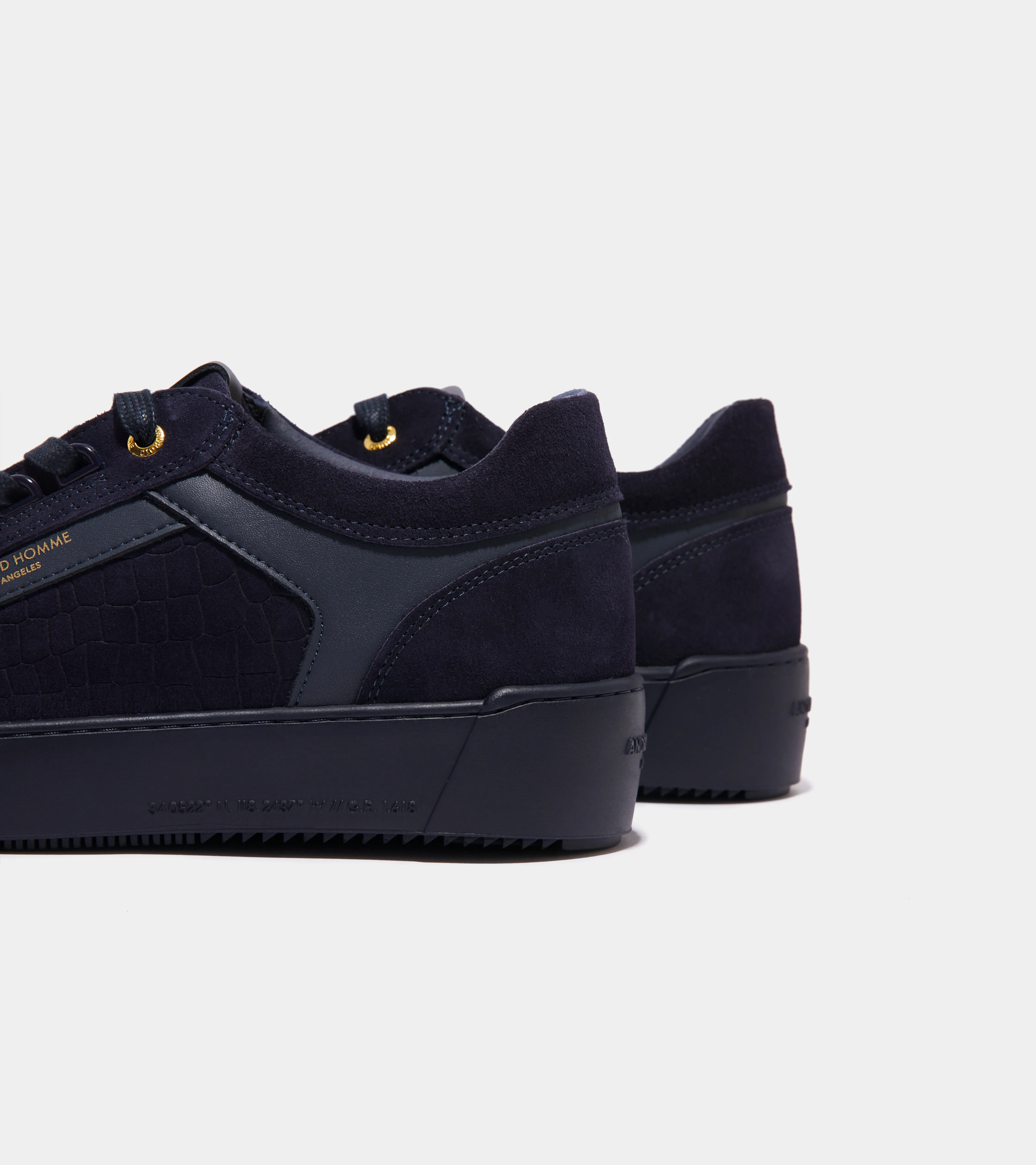 Venice | Navy Caiman Croc Emboss Suede AHP241-08